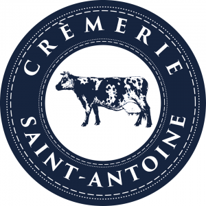 Logo de la crèmerie avec image d'une vache